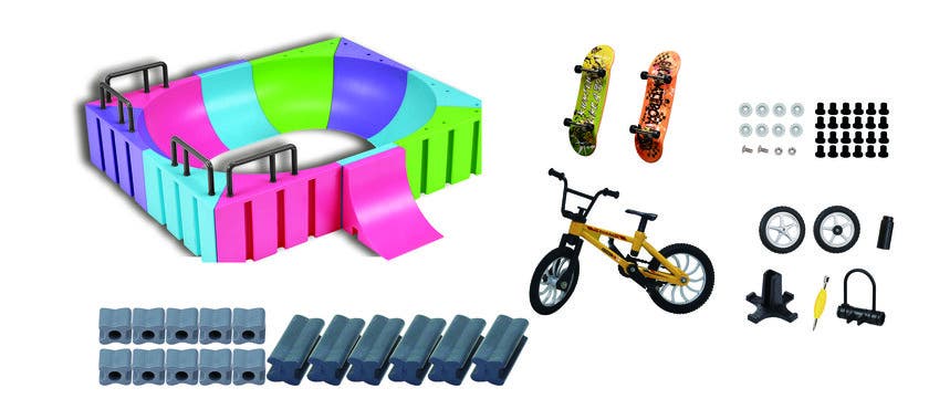 Skills Fingerboard -Oval rampe i klare farger