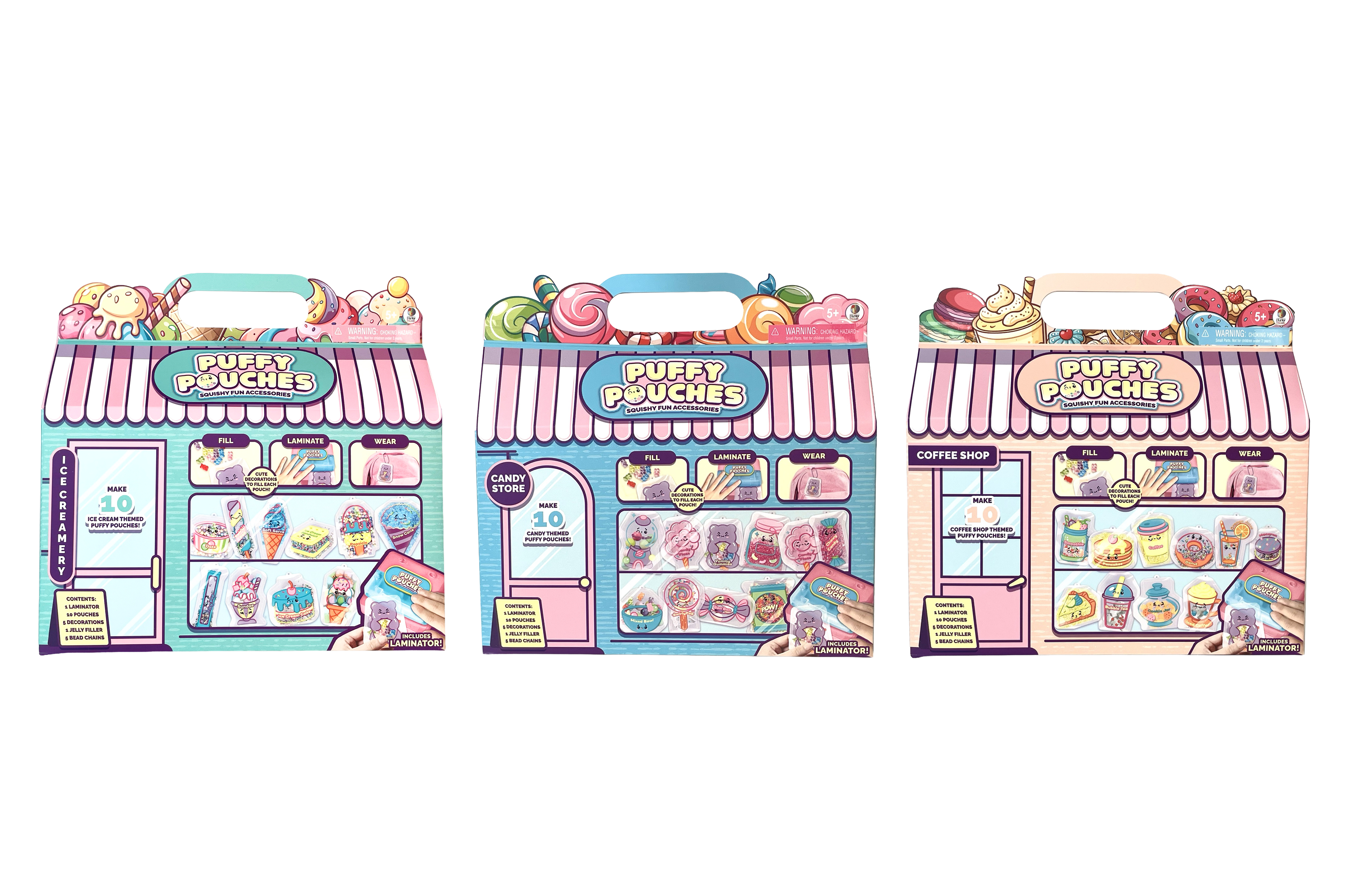Puffy Pouches Temasett – lag 10 poser med laminator