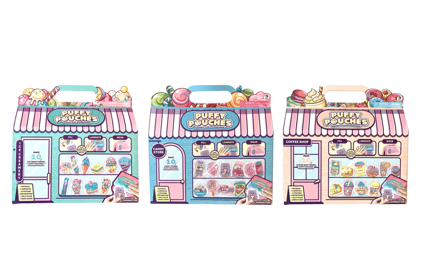 Puffy Pouches Temasett – lag 10 poser med laminator