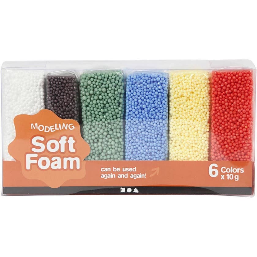 Soft Foam, standardfarger, 6x10 g
