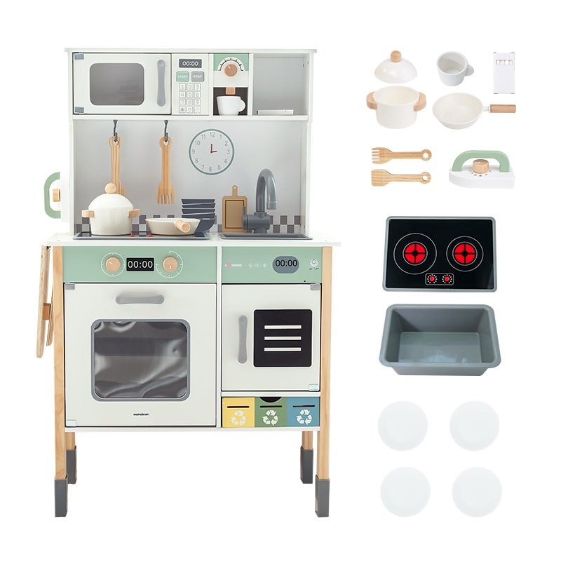 NAP - Kjøkken i tre, hvit og grønt