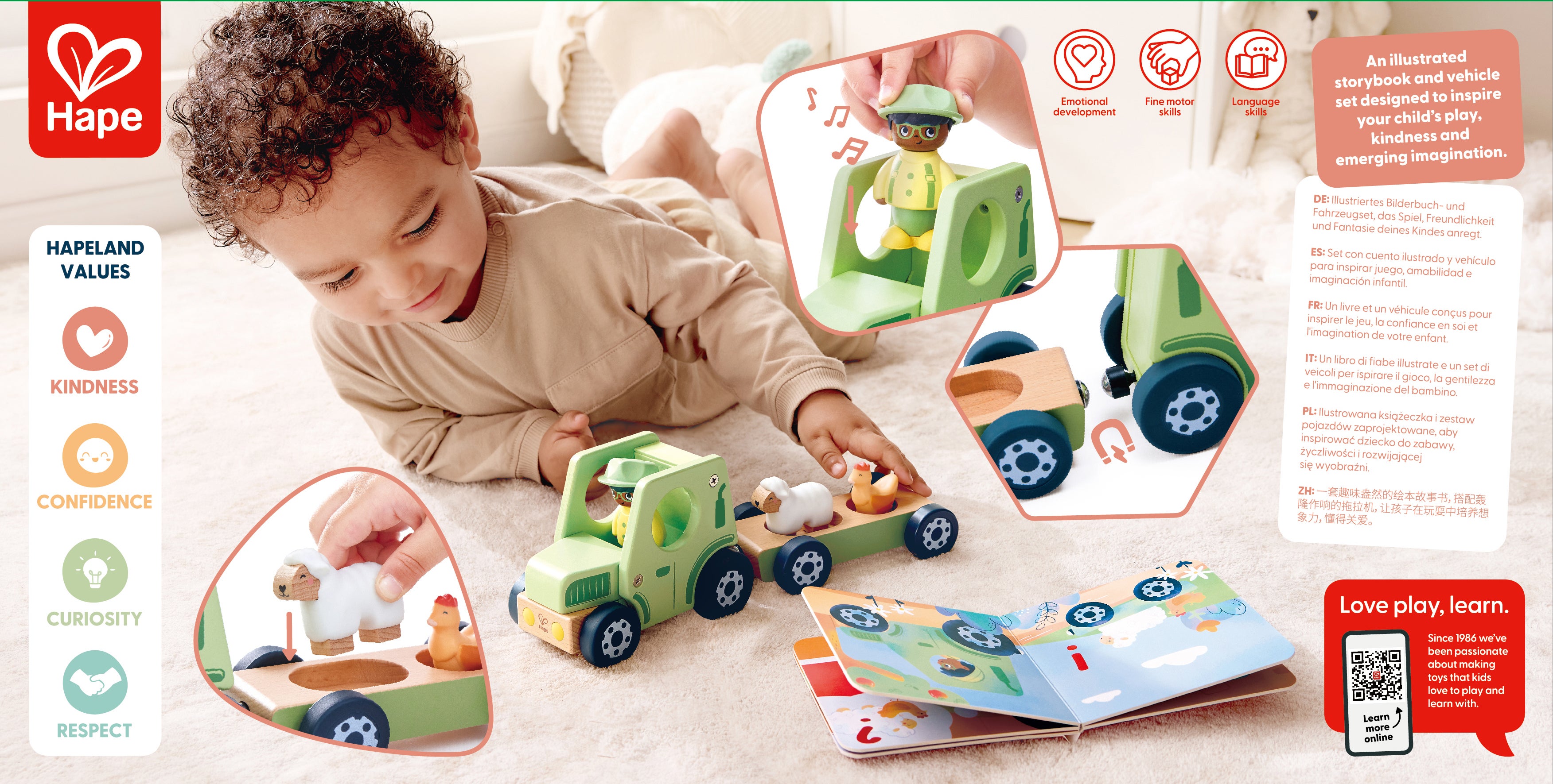 Hape The Rumbling Tractor With Sound