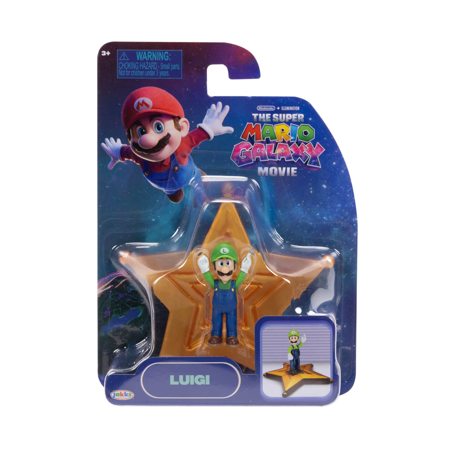 Super Mario Galaxy Movie minifigur 1,5" med stjernetilbehør