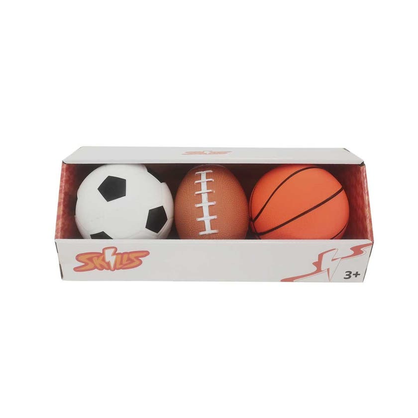 Skills, 3 Baller Basket, Fotball og Rugby