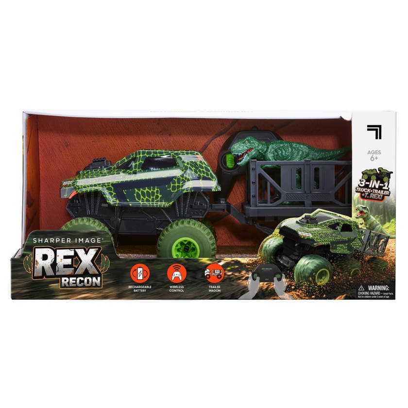 Sharper Image Rex Recon radiostyrt lastbil med dinosaur