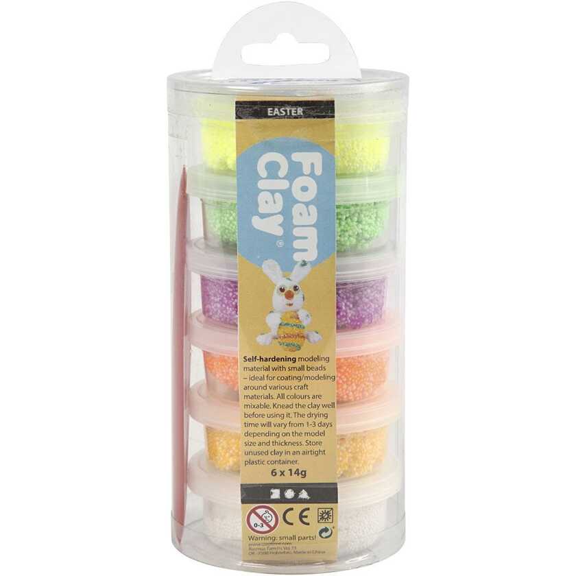 Foam Clay®, Vårfarger, 6X14 Gram