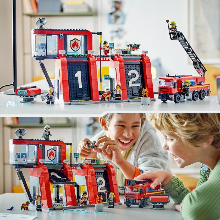 LEGO City 60414, Brannstasjon med brannbil