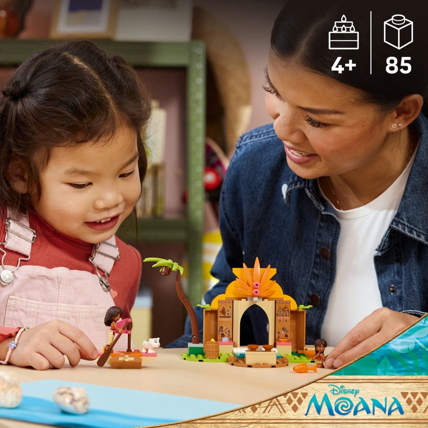 LEGO® ǀ Disney Vaiana Landsbyhus og båt, byggeleke 43282