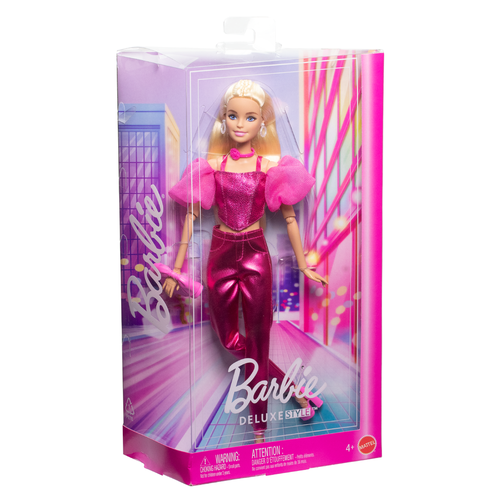 Barbie Deluxe Style-dukke – Rosa Metallic