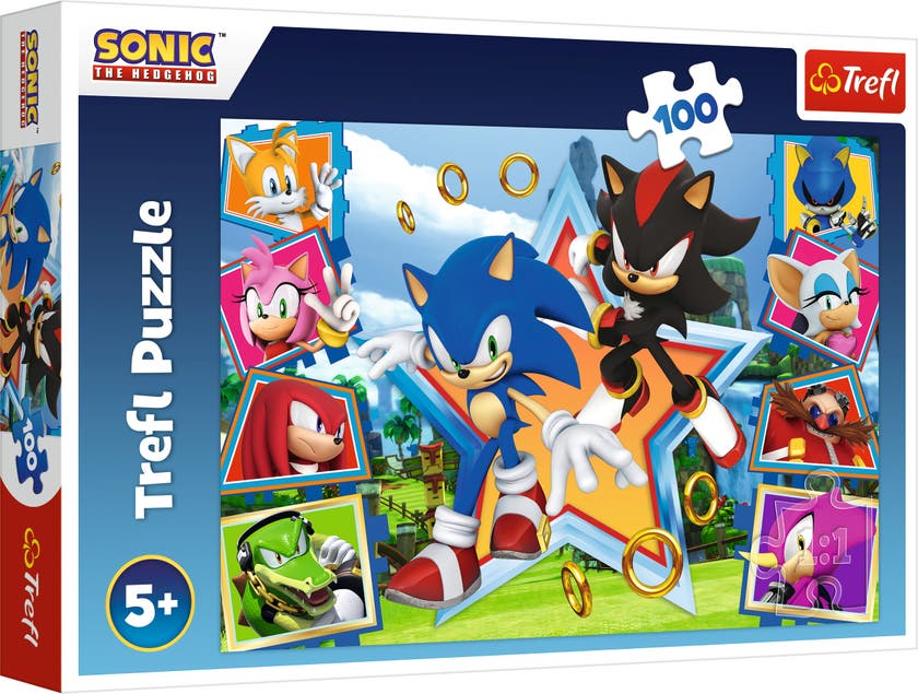 Trefl Sonic The Hedgehog puslespill, 100 biter