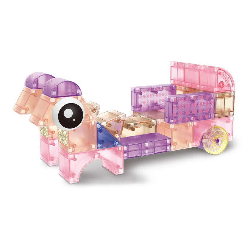 Mag&Play magnetiske byggeklosser 66 stk rosa