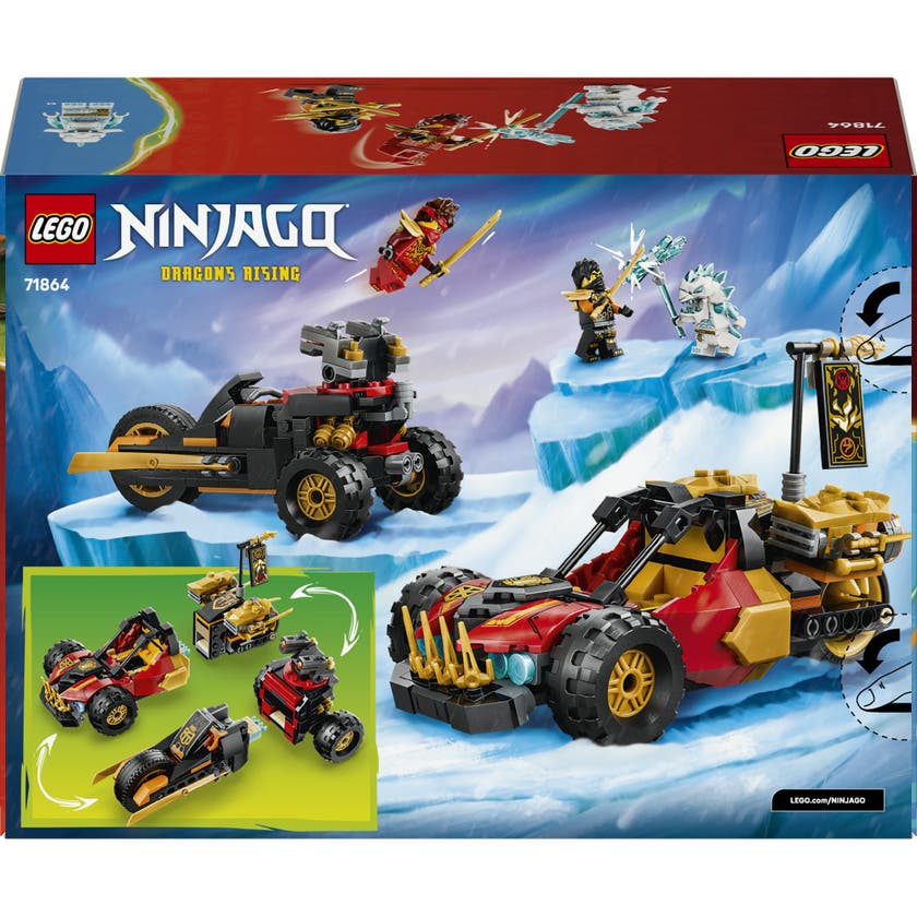 LEGO® NINJAGO® Kai og Coles kombokjøretøy, leke 71864