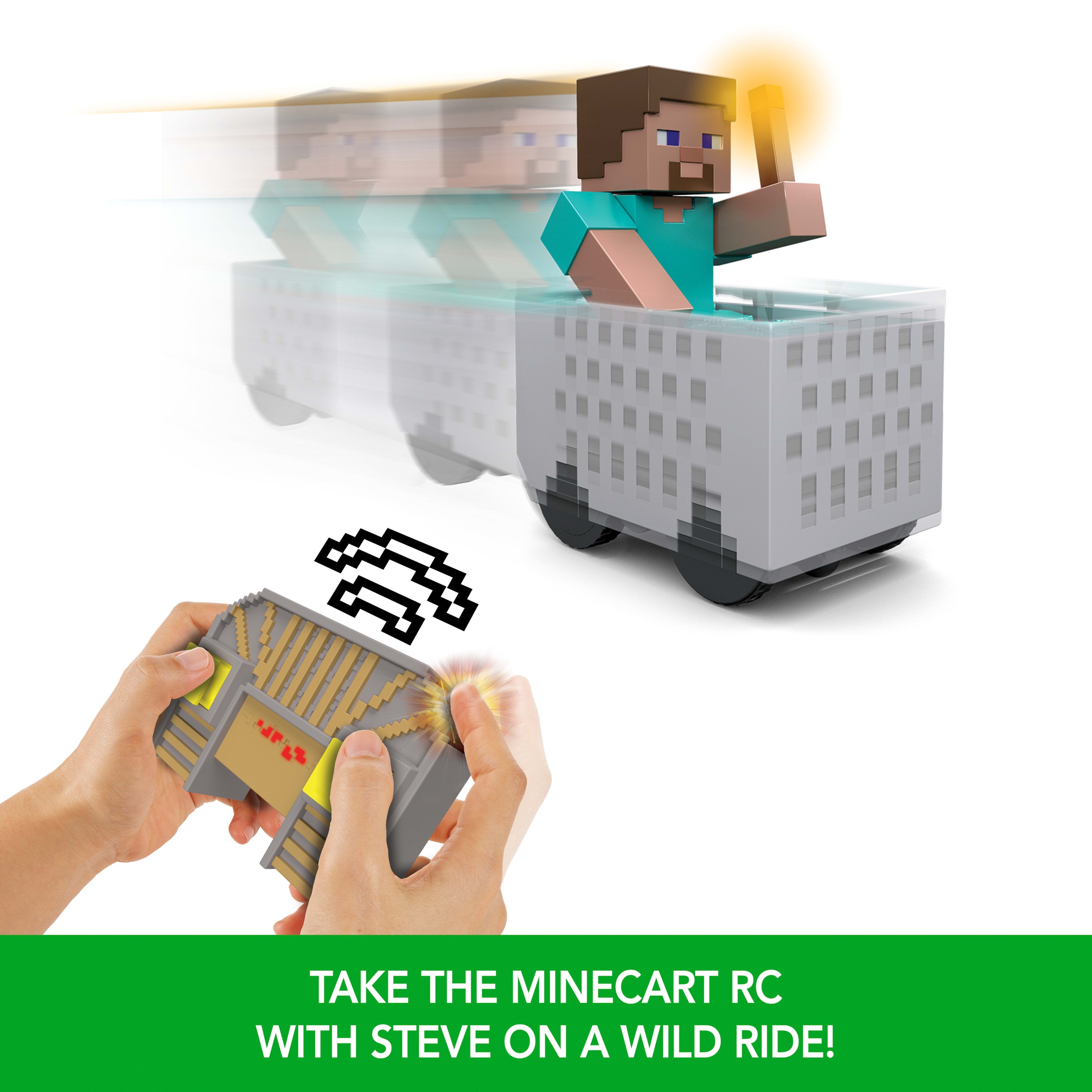 Minecraft Minecart RC med Steve