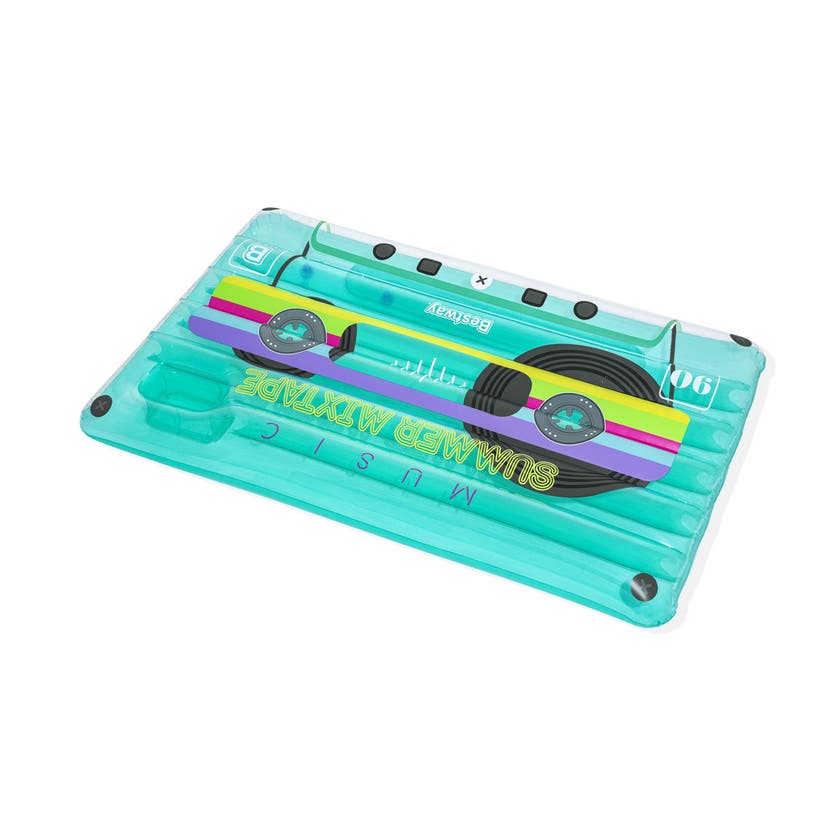 Bestway Retro Beats Oppblåsbar Bademadrass (Kassettbånd) – 174 x 117 cm