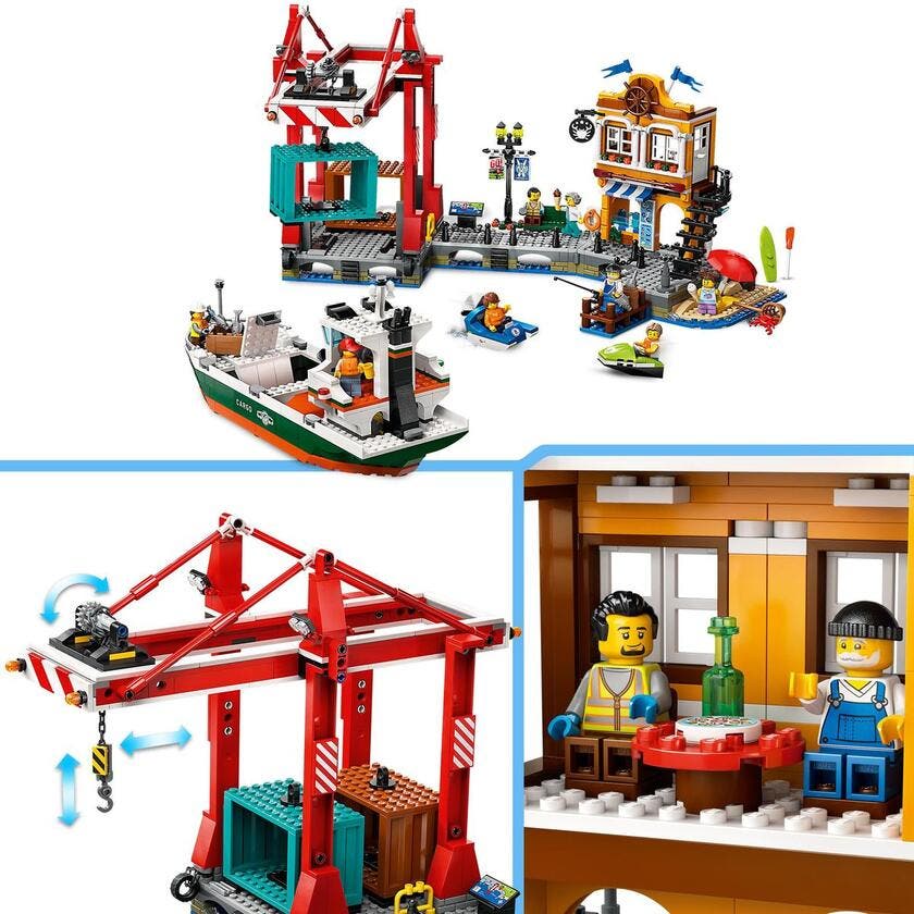LEGO City 60422, Kysthavn med lastefartøy