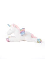 Teddykompaniet - Liggende Enhjørning, Regnbuefarget