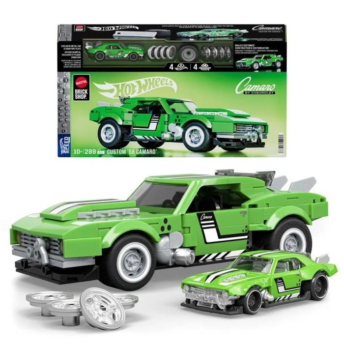 Hot Wheels Custom '68 Camaro Byggesett fra Mattel Brick Shop