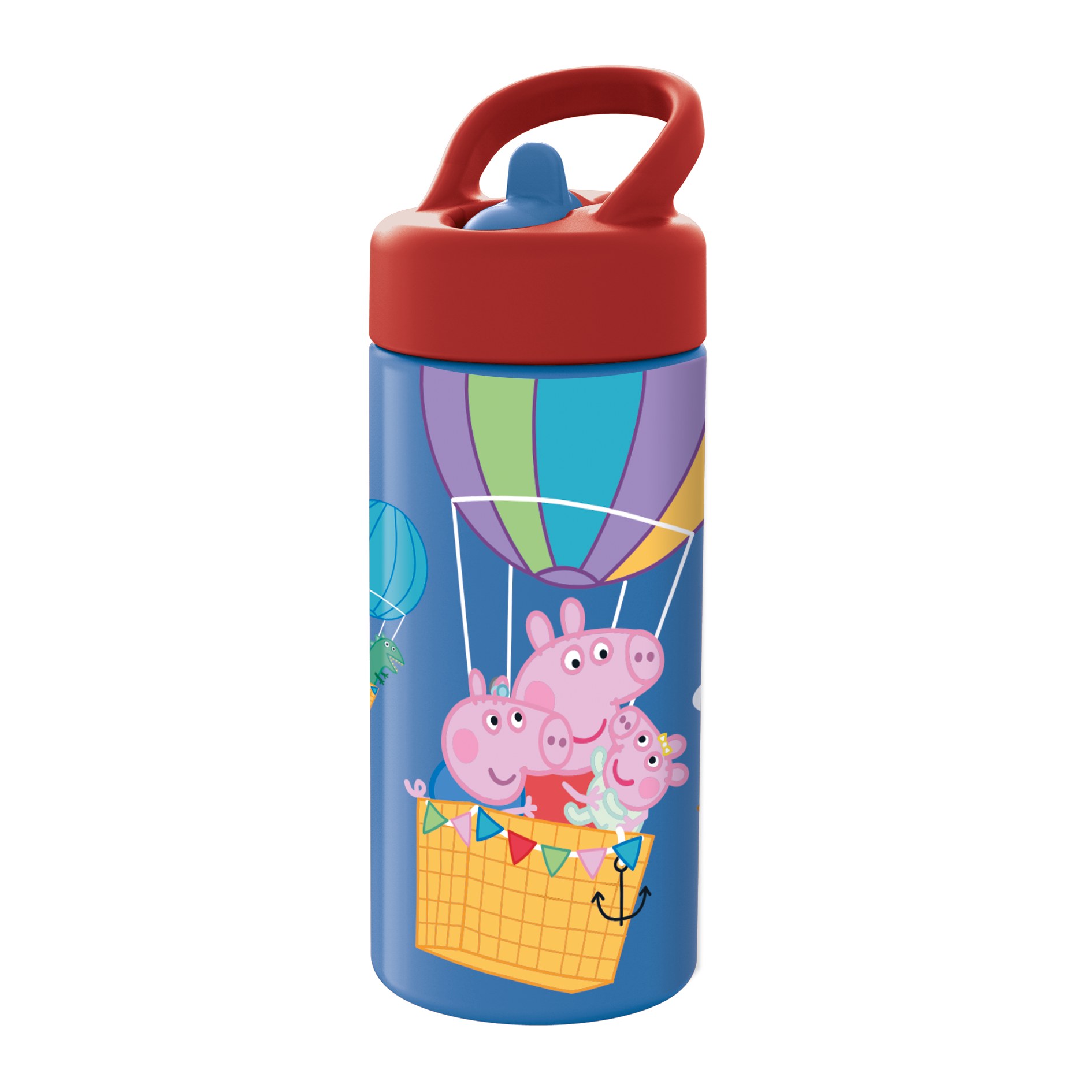 Peppa Pig, Vannflaske med sugerør, 420 ml