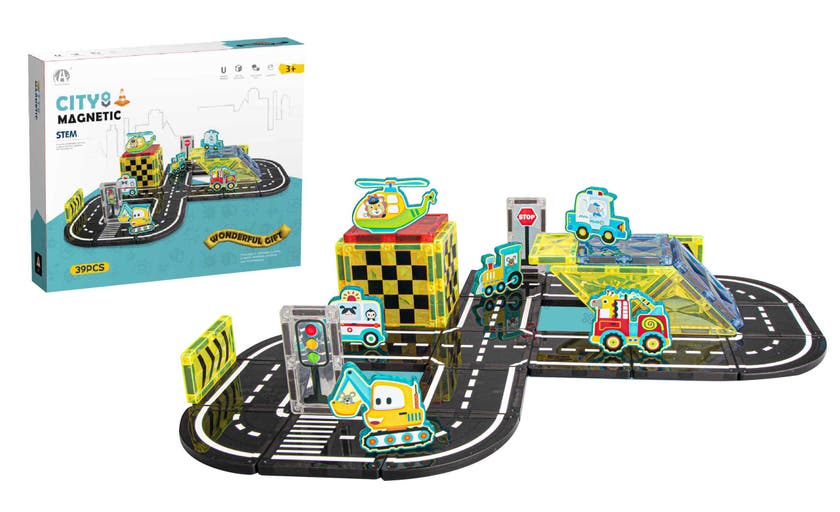 Mag&Play Building Blocks bilbaner 39 deler