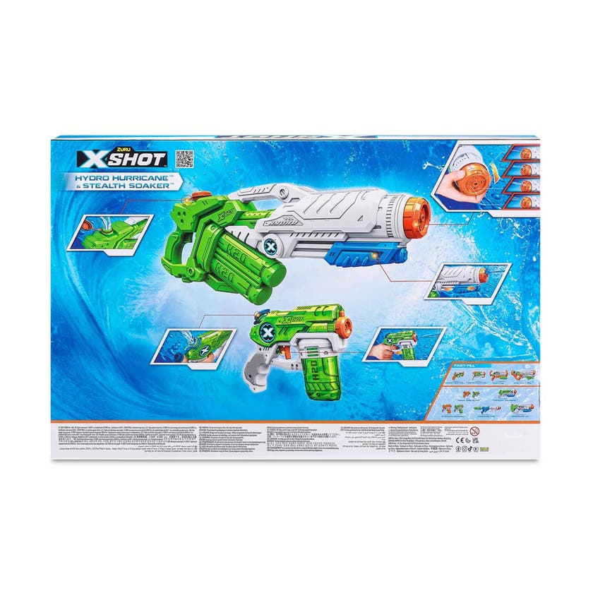 XSHOT Water Hydro Hurricane og 2 Stealth Soakers