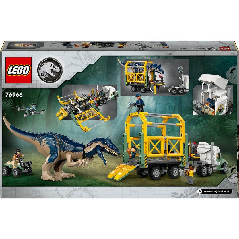 LEGO Jurassic World 76966, Dinosauroppdrag: transportbil med allosaurus