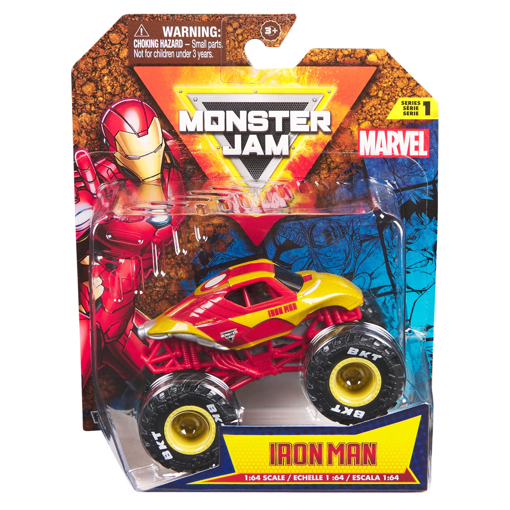 Monster Jam 1:64 Marvel Enkelpakke - Iron Man