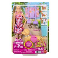 Barbie Walk & Potty Pup med dukke og gående valp