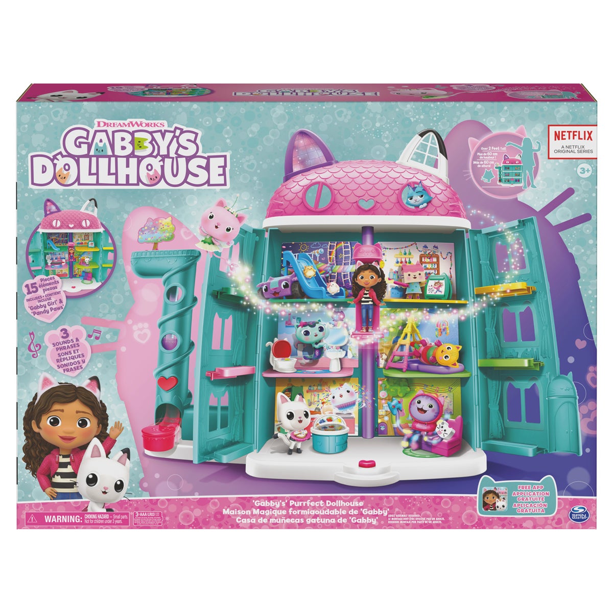 Gabby's Dollhouse Purrfect Dukkehus med 2 dukker og møbler