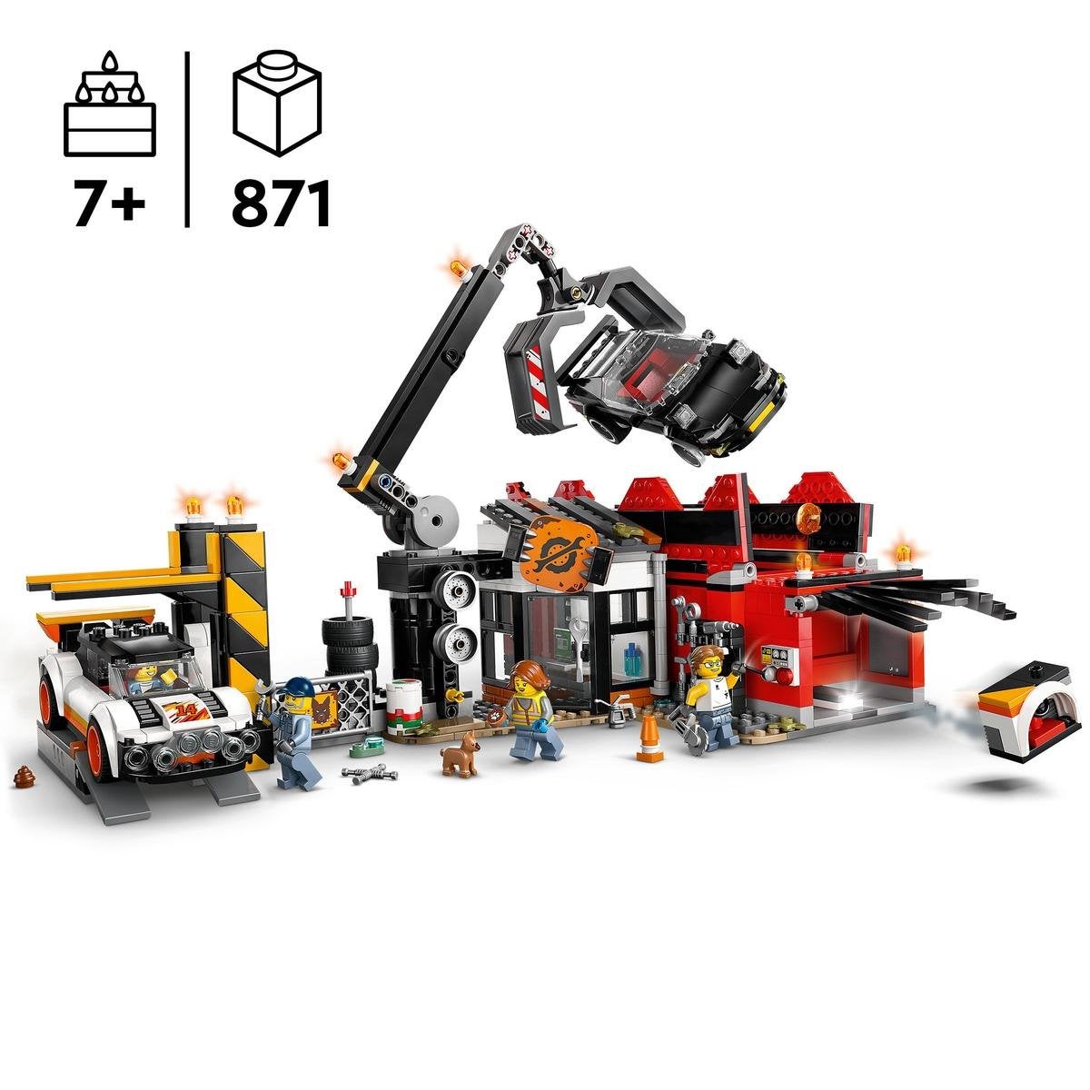 LEGO My City 60472, Skraphaug med biler