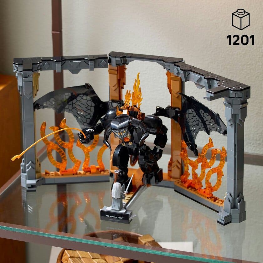 LEGO Icons 10367, Ringenes Herre: Bokstøtte med Balrog
