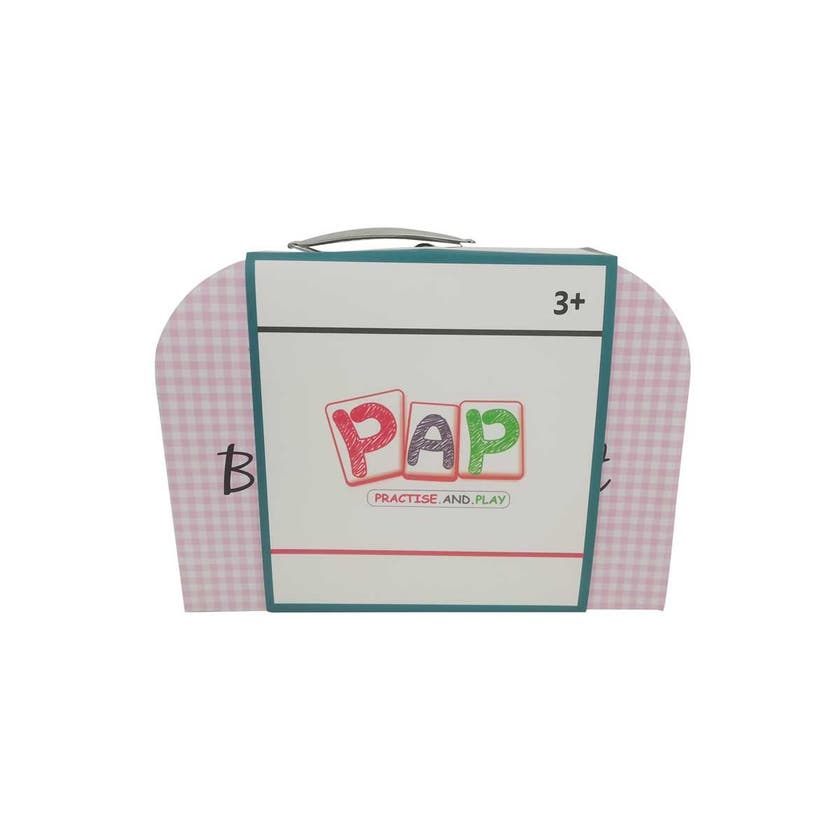 PAP, Blomstret Teservise for 4 med Brett, Metall