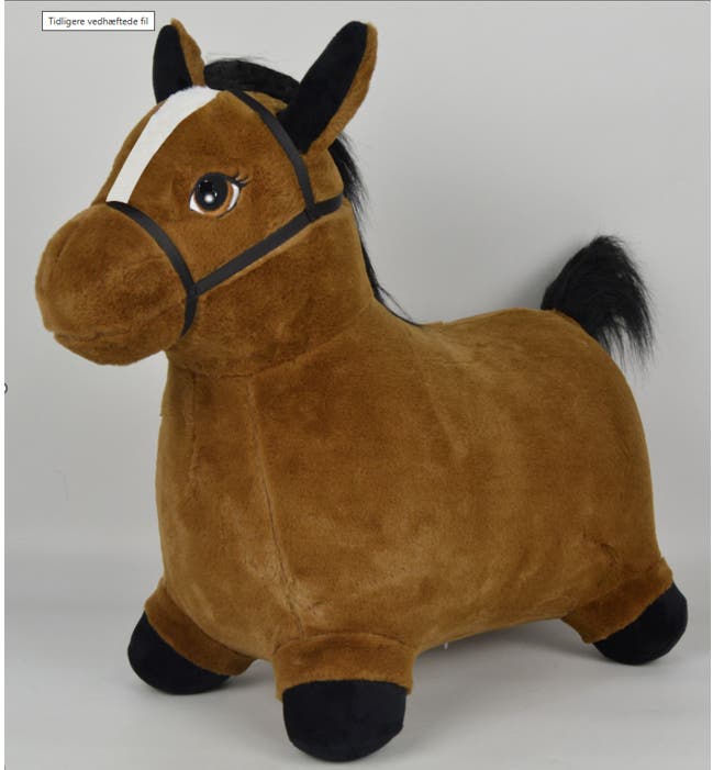 KREA Hop and Bounce Plush Horse – Brun myk studshest