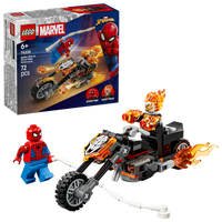 Spider-Man mot Ghost Rider på motorsykkel