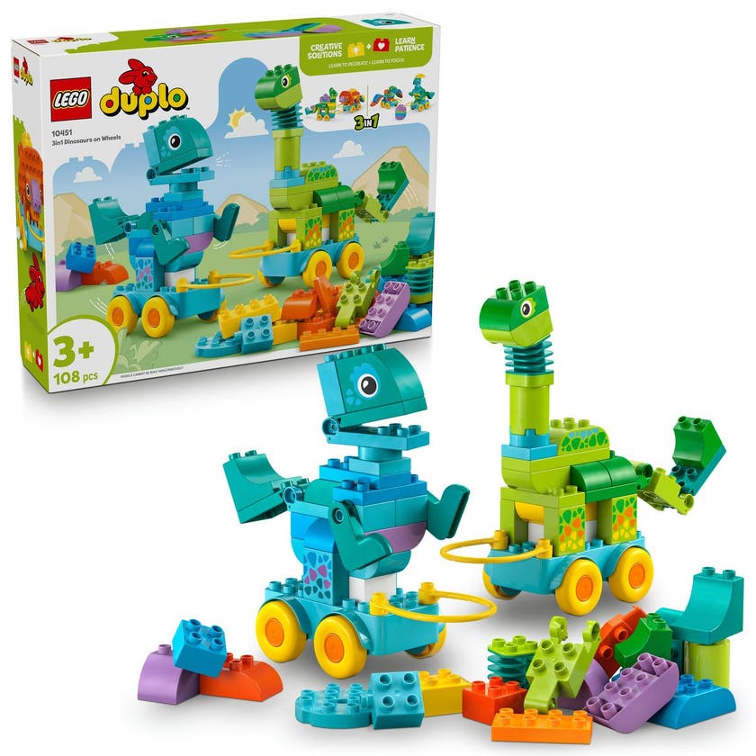 LEGO DUPLO Town 10451, 3-i-1 Dinosaurer på hjul