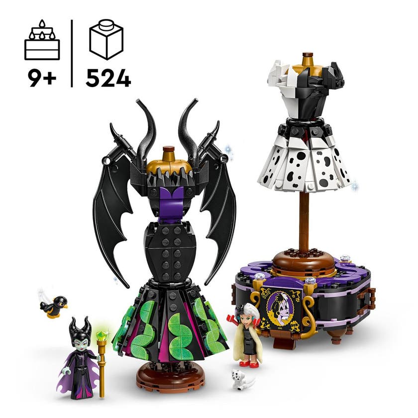 LEGO Disney Classic Disney™ 43262, Maleficents og Cruella De Vils kjoler