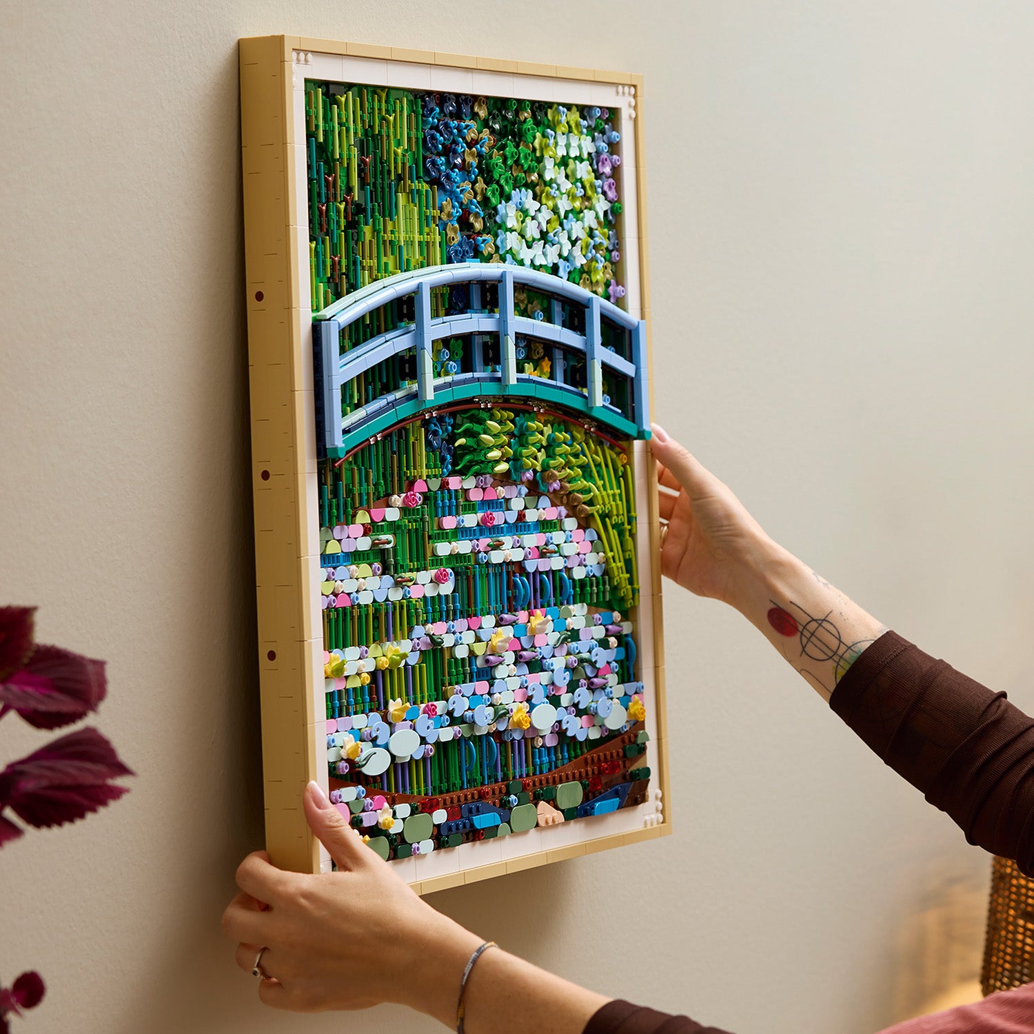 LEGO® Art Claude Monet – Den japanske broen over vannliljedammen. Impresjonistisk veggkunst 31220