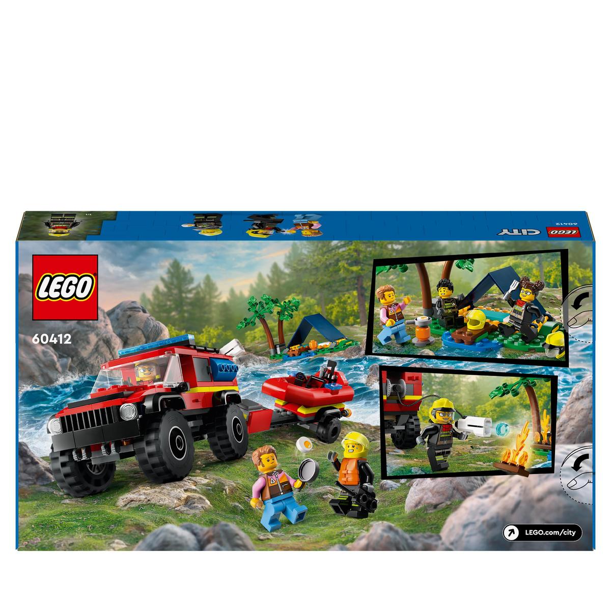 LEGO City 60412, 4x4 Brannbil med redningsbåt