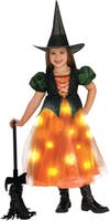Utkledning - Halloween Heks med lys 3-4 år