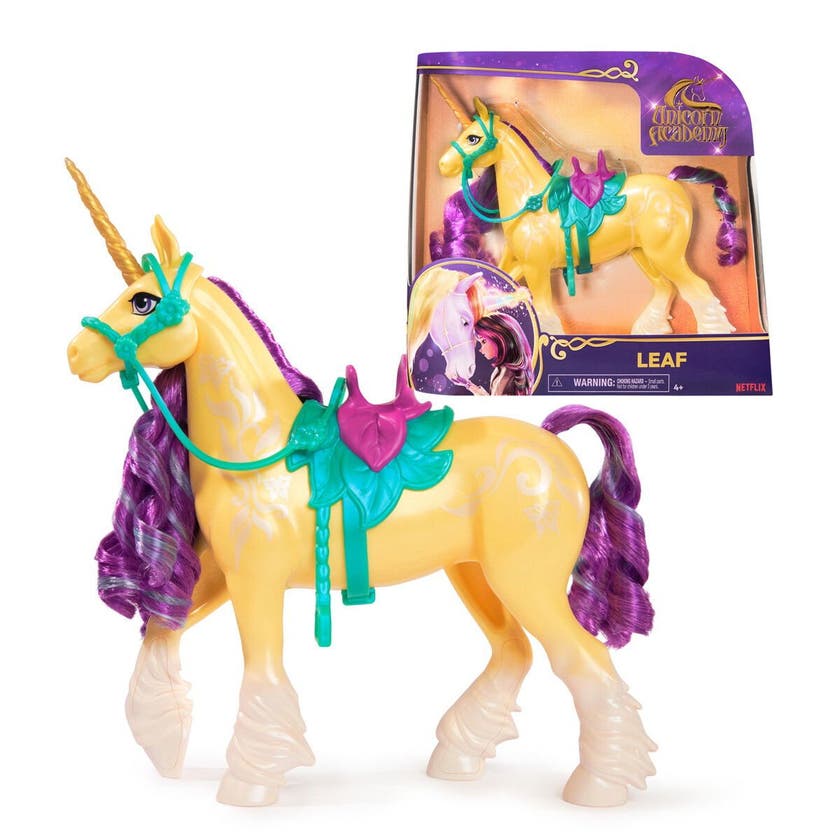 Unicorn Academy, Motedukke Unicorn 28 Cm, Leaf