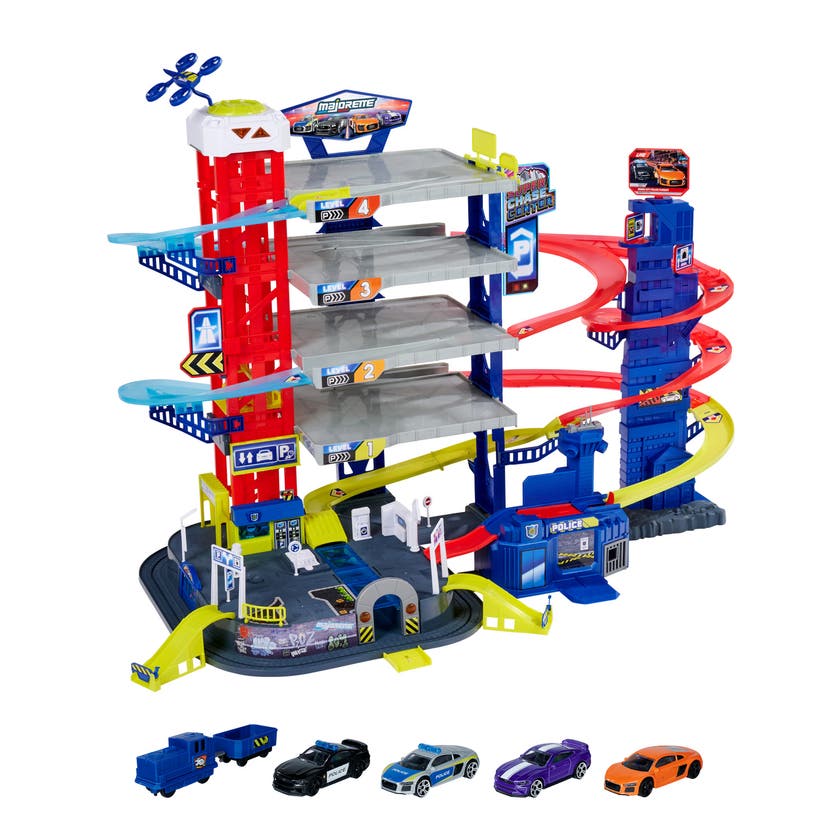 Majorette Super Chase Center Med 5 Biler