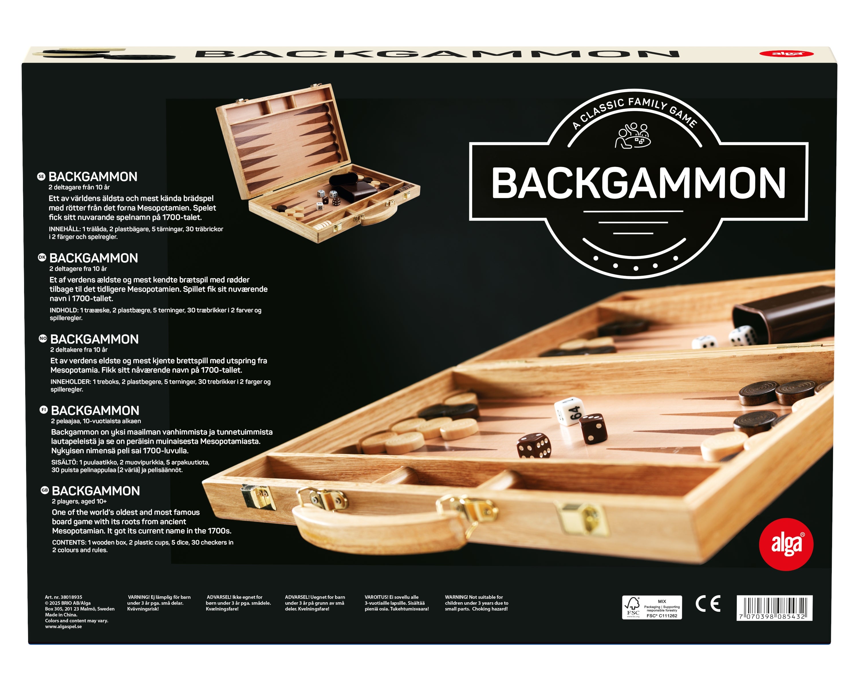 Alga, Backgammon
