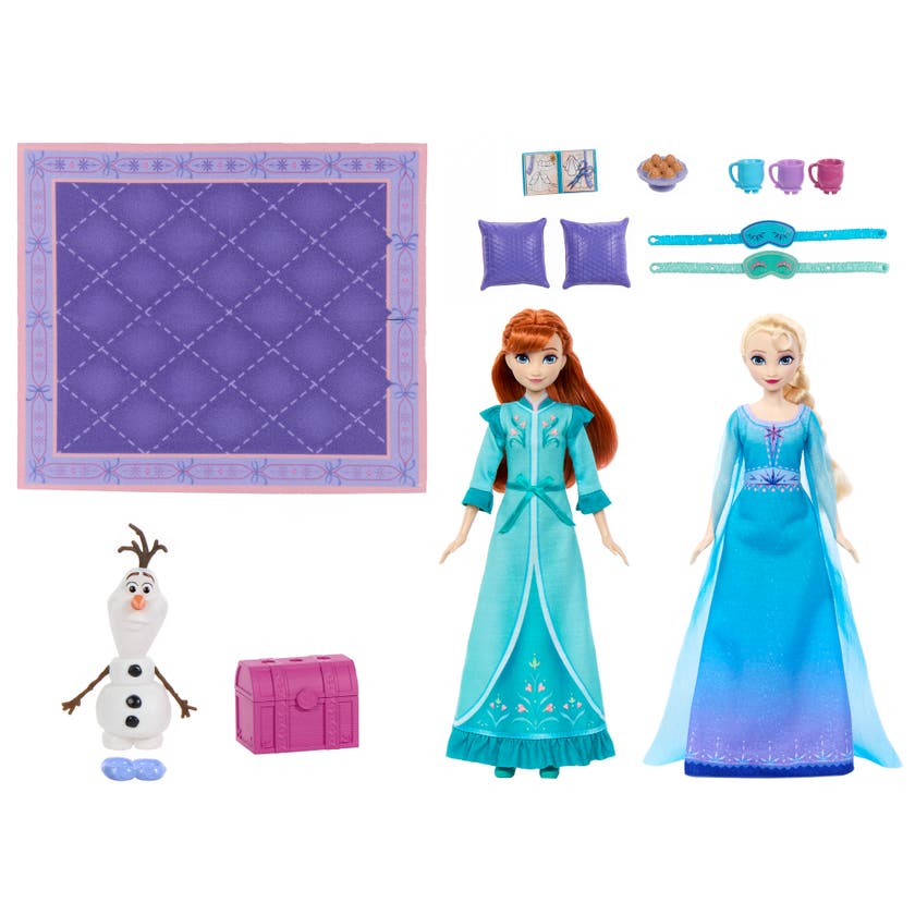 Disney Frozen Sovesett med Anna og Elsa Dukker