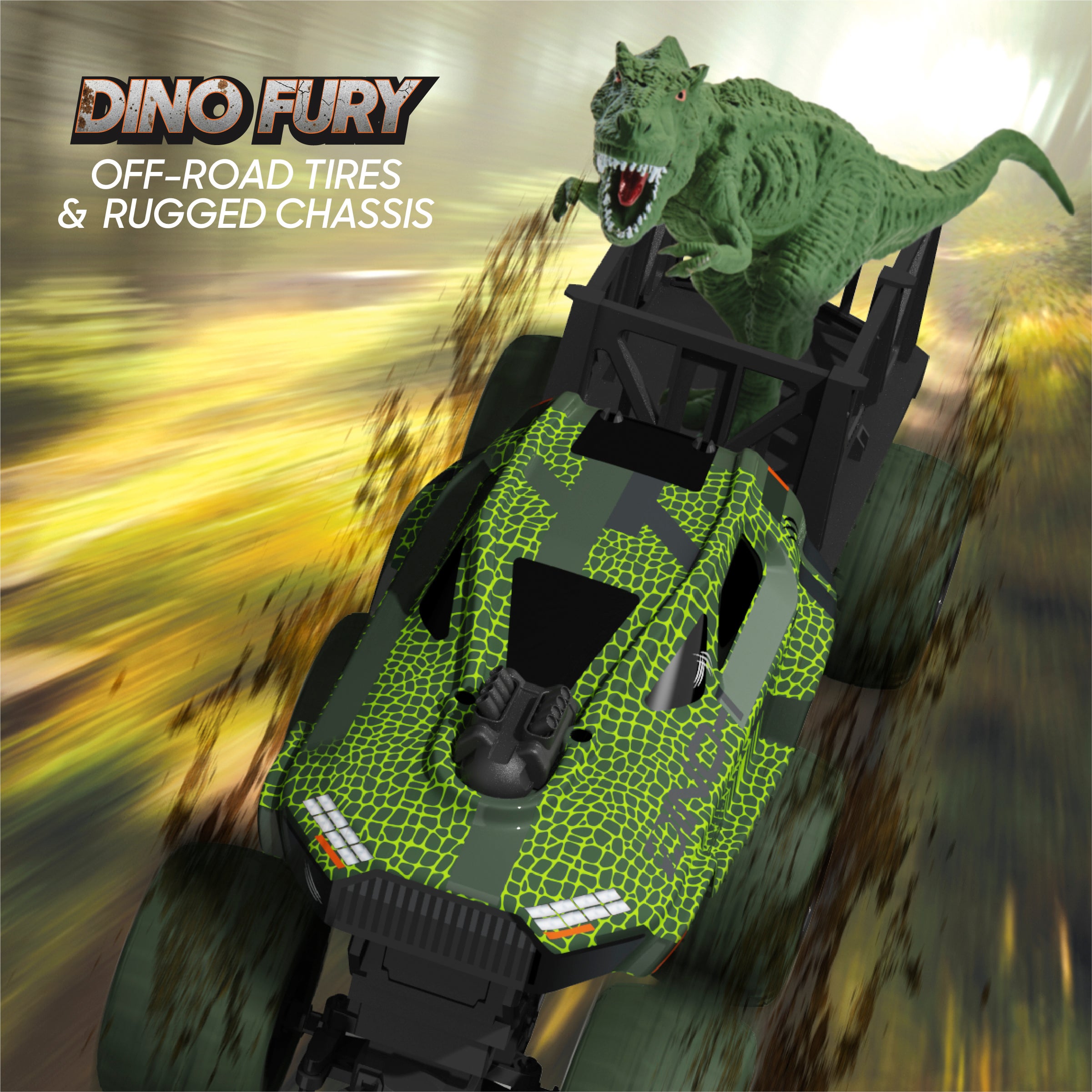 Sharper Image Rex Recon radiostyrt lastbil med dinosaur