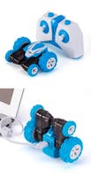 FUSION, Mini 4-kanals 2.4G RC Stuntbil 4 hjul, Blå/Hvit