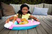 Barbie Båt med Dukke, Hvalp og Tilbehør