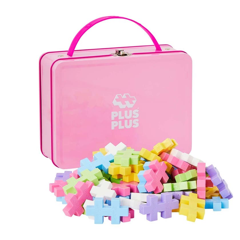 Plus-Plus BIG 3D Byggesett 70 deler i metallboks (Pastell)