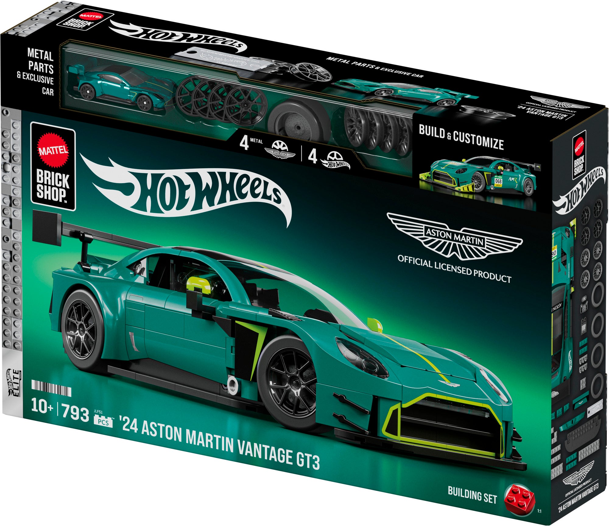 Mattel Brick Shop Hot Wheels 24 Aston Martin Vantage GT3