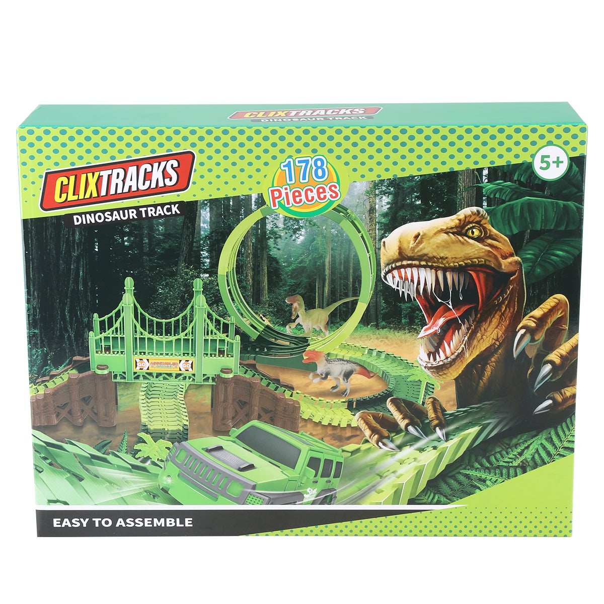 Clixtracks Dinosaur-racerbane 178 deler