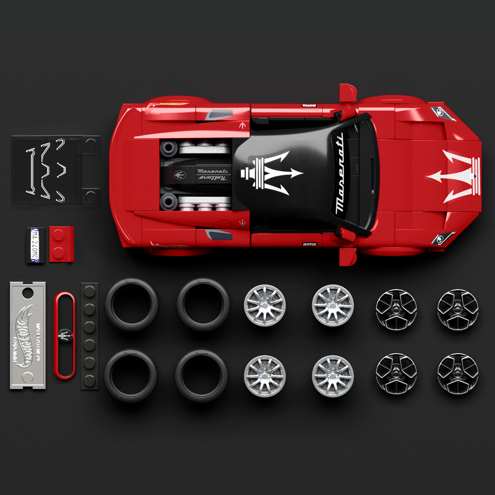 Mattel Brick Shop Hot Wheels Maserati MC20-byggesett