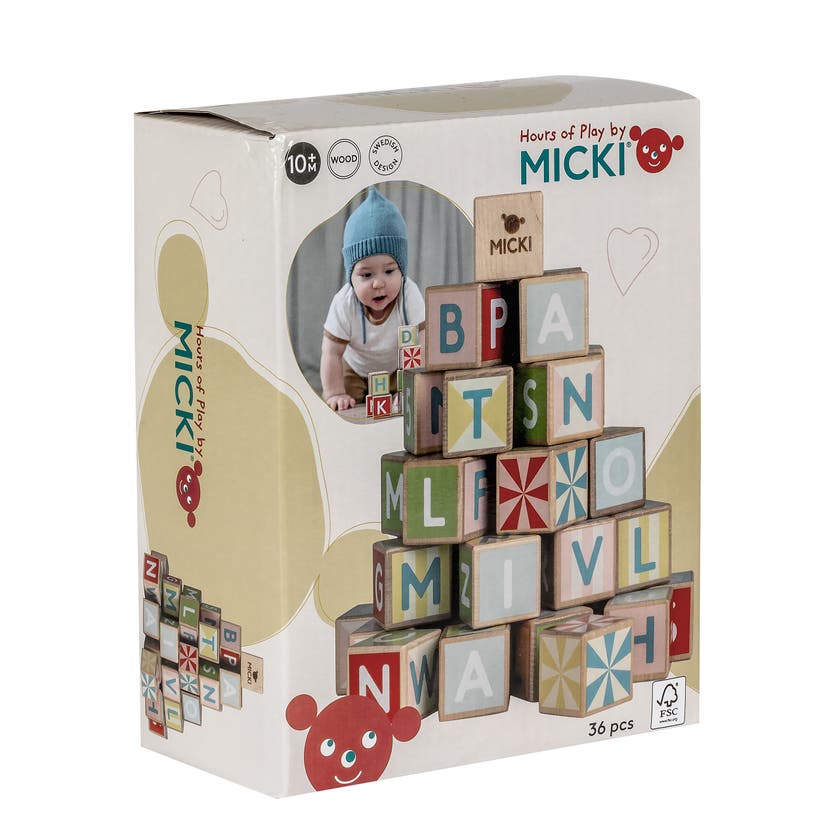 Micki bokstavsklosser 36 stk